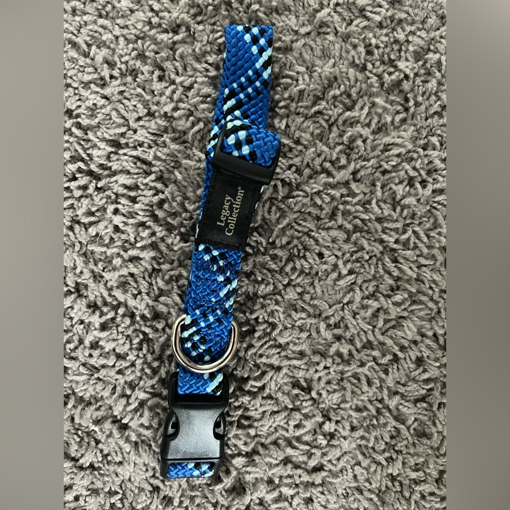 New Without Tags Legacy Collection Blue Patterned Dog Collar